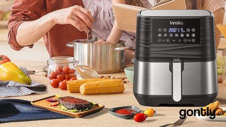 Friteuse Sans Huile Innsky 10L - 10-en-1 Avec Rôtissoire | 1500W | Air Fryer Multifonction | LED Et Accessoires