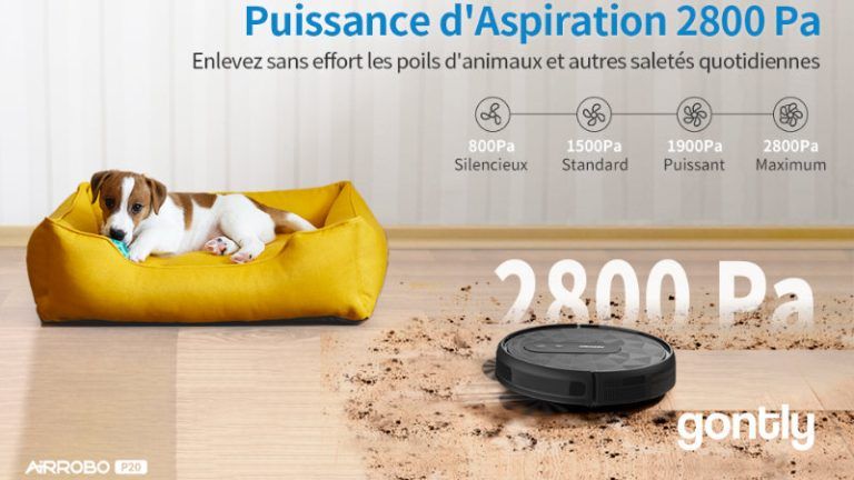 Lire la suite à propos de l’article AIRROBO P20 Avis » Robot Aspirateur Silencieux Mince avec 2800Pa